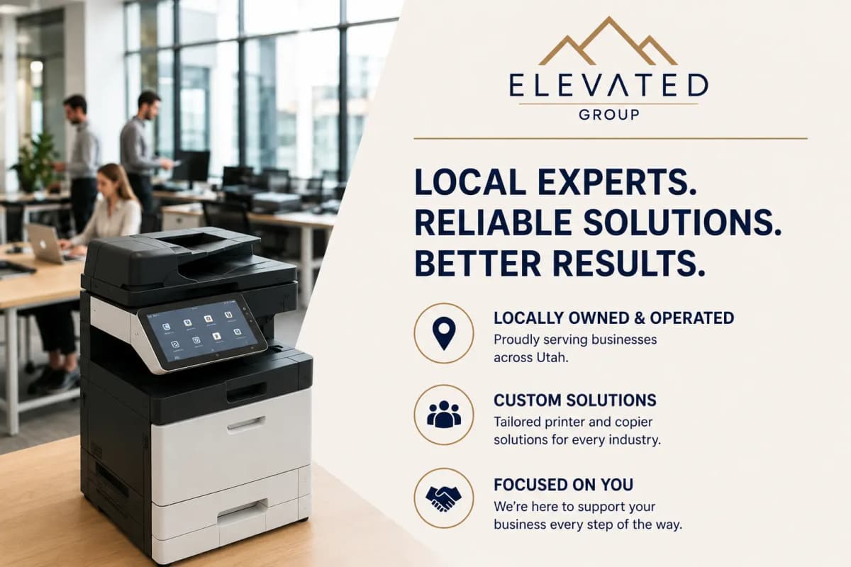 Office copier leasing in Utah with Elevated Group