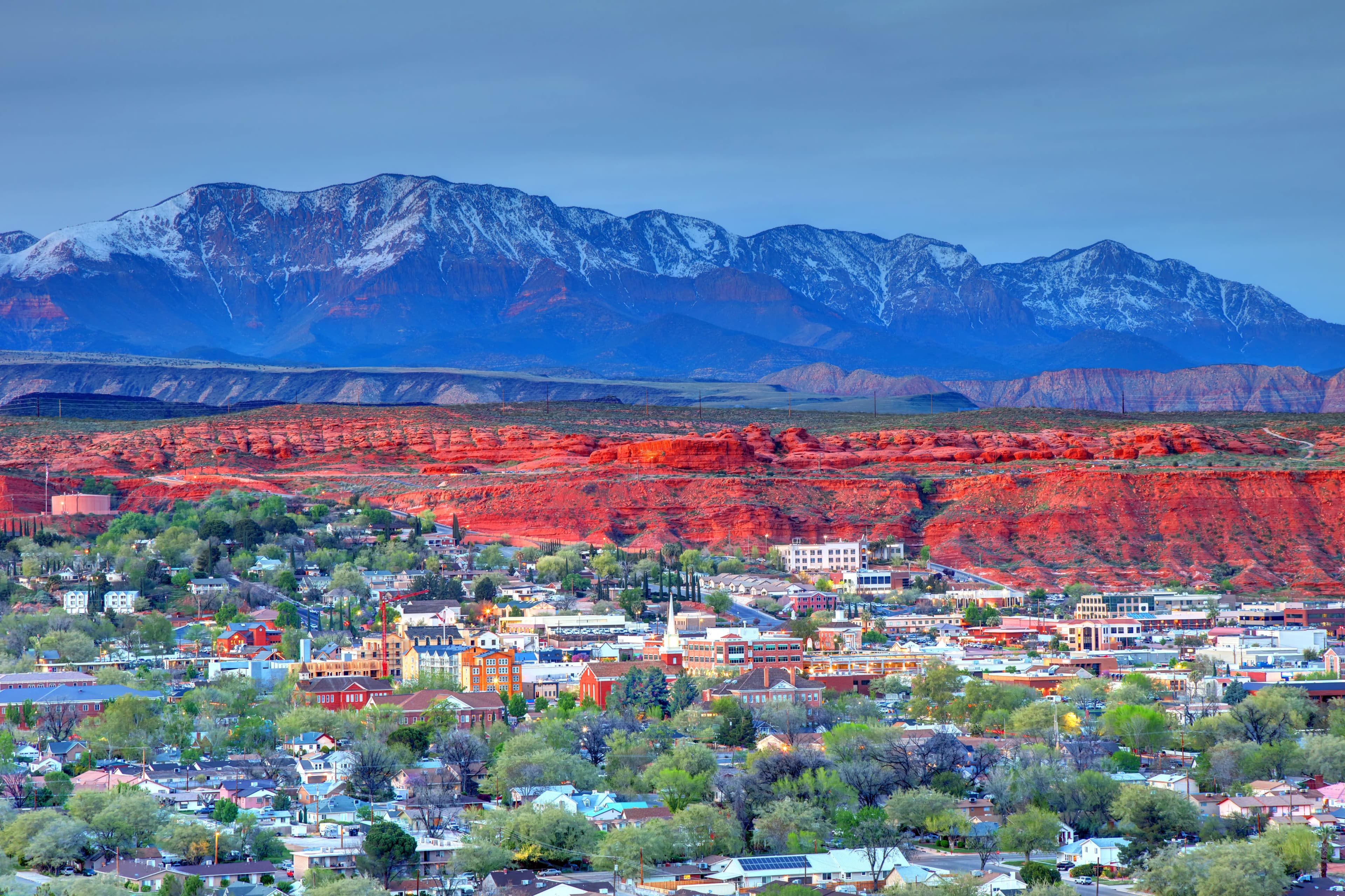 Image overlooking the city of St George Utah